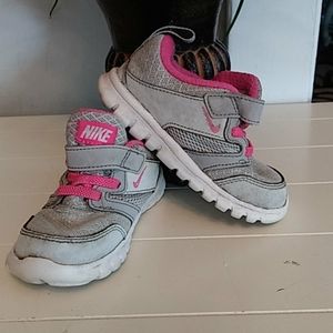 Nike pink/grey with zebra print logo sneakers